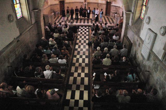 In the chapel, from the balcony
